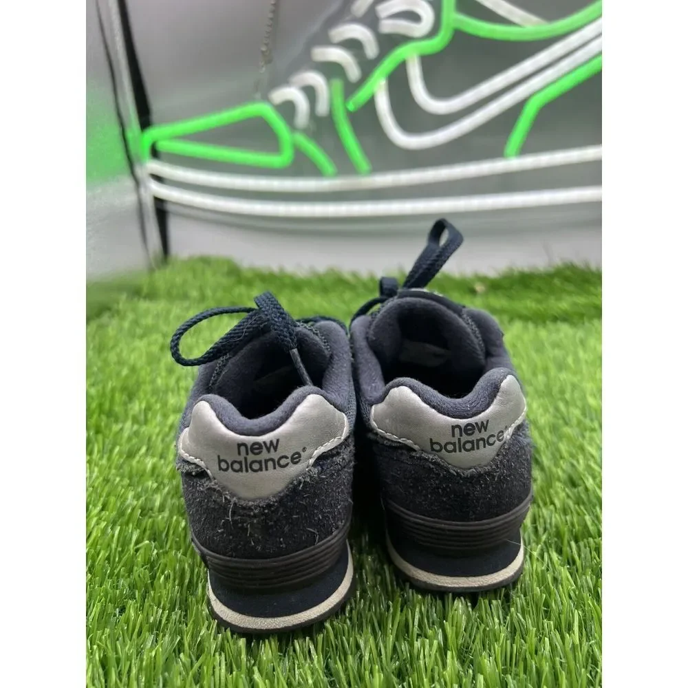New Balance Shoes Baby Size 5C Classic 574 Style Retro Black Royal Blue KL574NSI